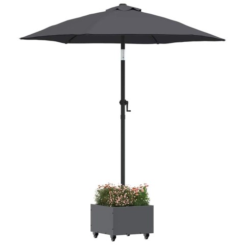 PODSTAWA DO PARASOLA OGRODOWA STALOWA ANTRACYT 45X45 CM OBROTOWA 360 STOPNI