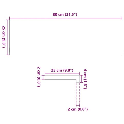 VidaXL Stopnie schodowe, 20 szt. brązowe 80x25x2cm lite drewno dębowe