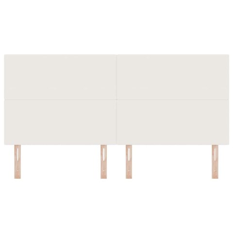 VidaXL Wezgłowie LED z paskami LED Kremowy 200 cm Tkanina sztruksowa