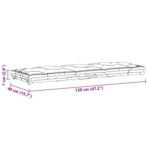 PODUSZKA NA PODŁOGĘ LUB PALETY BAWEŁNA 120X40X7CM ANTRACYT