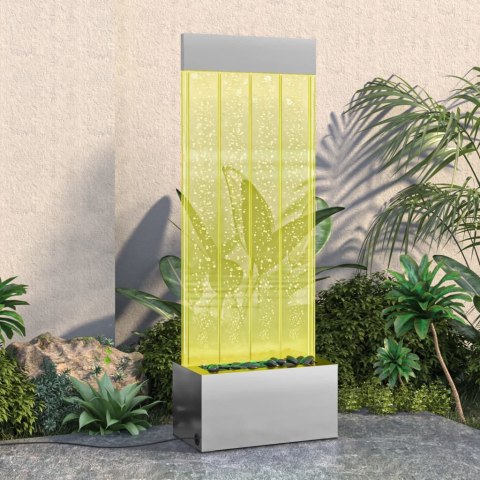VidaXL Lampa wodna z LED RGB, stal nierdzewna i akryl, 110 cm