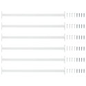 VidaXL Regulowany zabezpieczenie okienne 6 pcs Biały Stal