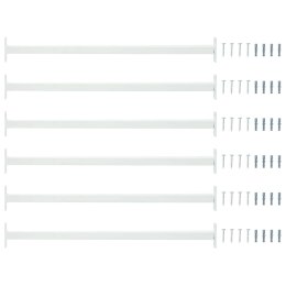 VidaXL Regulowany zabezpieczenie okienne 6 pcs Biały Stal