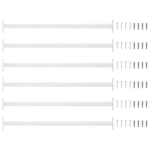 VidaXL Regulowany zabezpieczenie okienne 6 pcs Biały Stal