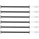 VidaXL Regulowany zabezpieczenie okienne 6 pcs Czarny Stal