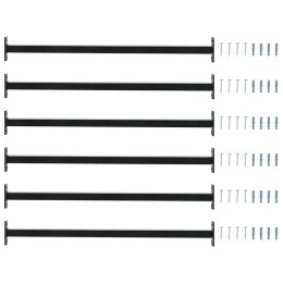 VidaXL Regulowany zabezpieczenie okienne 6 pcs Czarny Stal