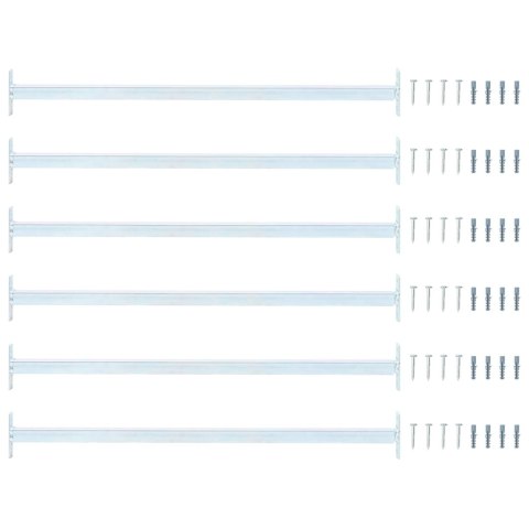 VidaXL Regulowany zabezpieczenie okienne 6 pcs Srebrny Stal