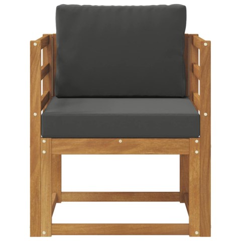 VidaXL Sofa na zewnątrz Lite drewno akacjowe i poliester Naturalny