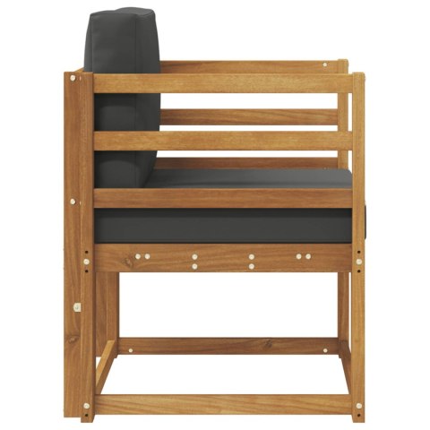 VidaXL Sofa na zewnątrz Lite drewno akacjowe i poliester Naturalny