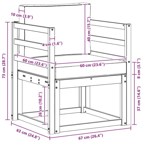 VidaXL Sofa na zewnątrz Lite drewno akacjowe i poliester Naturalny
