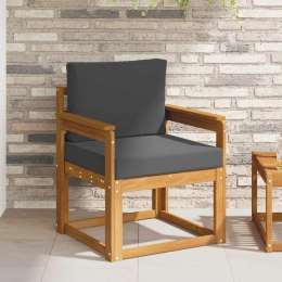 VidaXL Sofa na zewnątrz Lite drewno akacjowe i poliester Naturalny