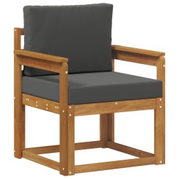 VidaXL Sofa na zewnątrz Lite drewno akacjowe i poliester Naturalny