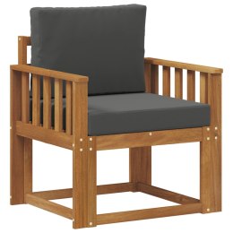 VidaXL Sofa na zewnątrz Lite drewno akacjowe i poliester Naturalny