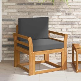 VidaXL Sofa na zewnątrz Lite drewno akacjowe i poliester Naturalny