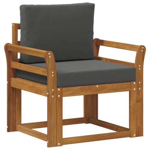 VidaXL Sofa na zewnątrz Lite drewno akacjowe i poliester Naturalny