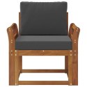 VidaXL Sofa na zewnątrz Lite drewno akacjowe i poliester Naturalny