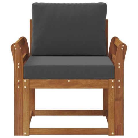 VidaXL Sofa na zewnątrz Lite drewno akacjowe i poliester Naturalny