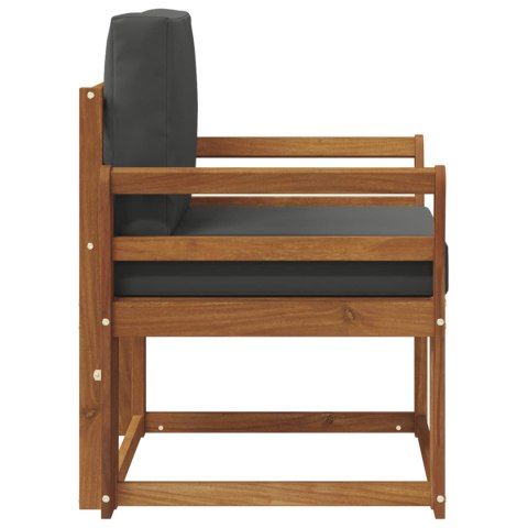 VidaXL Sofa na zewnątrz Lite drewno akacjowe i poliester Naturalny