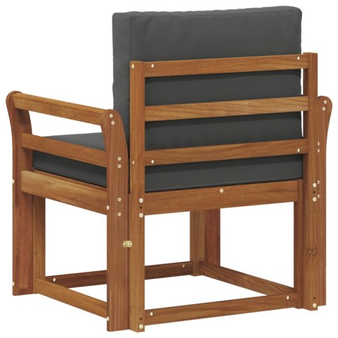 VidaXL Sofa na zewnątrz Lite drewno akacjowe i poliester Naturalny