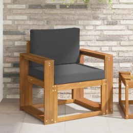 VidaXL Sofa na zewnątrz Lite drewno akacjowe i poliester Naturalny