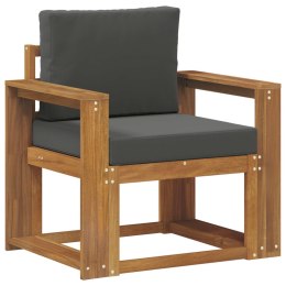 VidaXL Sofa na zewnątrz Lite drewno akacjowe i poliester Naturalny