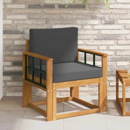 VidaXL Sofa na zewnątrz Lite drewno akacjowe i poliester Naturalny