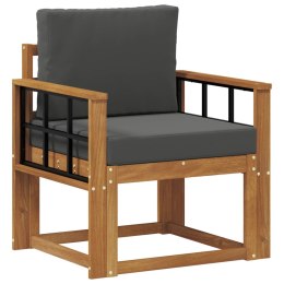 VidaXL Sofa na zewnątrz Lite drewno akacjowe i poliester Naturalny