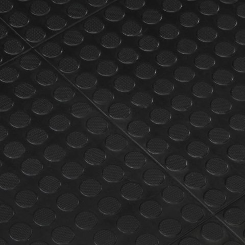 VidaXL Podłogowa mata gumowa, czarna, 12 mm, 90x120 cm