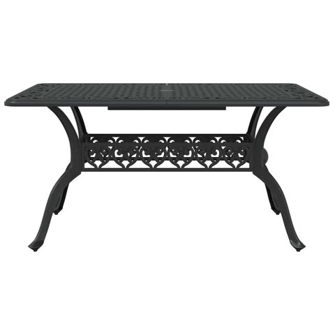 VidaXL 5-częściowy zestaw mebli ogrodowych, czarny, odlewane aluminium