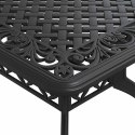 VidaXL 5-częściowy zestaw mebli ogrodowych, czarny, odlewane aluminium