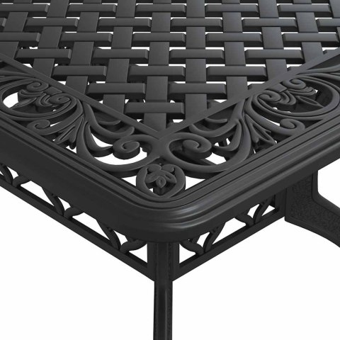 VidaXL 5-częściowy zestaw mebli ogrodowych, czarny, odlewane aluminium