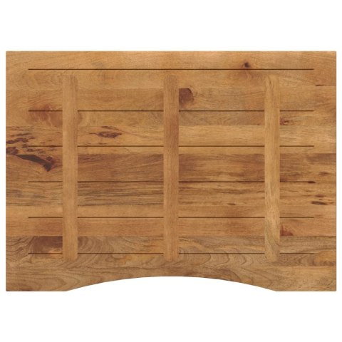 BLAT BIURKA Z WYCIĘCIEM 110X80X2,5CM SUROWE DREWNO MANGO