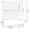 VidaXL Brama ogrodowa czarna 100x100 cm stalowa konstrukcja