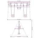 VidaXL Ogrodowy plac zabaw z huśtawkami i trapezem