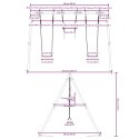 VidaXL Ogrodowy plac zabaw z huśtawkami i trapezem