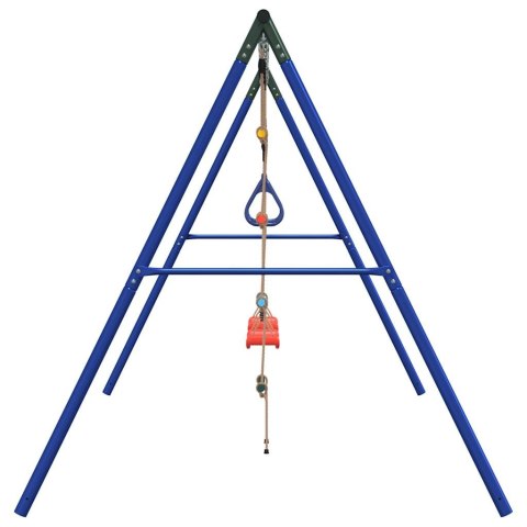 VidaXL Ogrodowy plac zabaw z huśtawkami, trapezem i drabinką