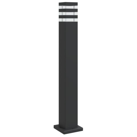 VidaXL Zewnętrzna lampa stojąca, czarna, 80 cm, aluminium