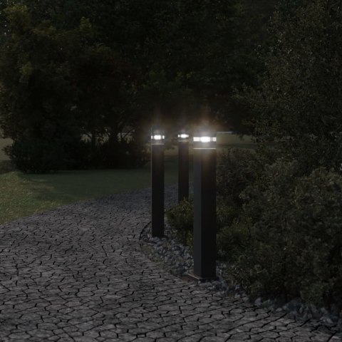 VidaXL Zewnętrzna lampa stojąca, czarna, 80 cm, aluminium