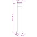 VidaXL Zewnętrzna lampa stojąca, czarna, 80 cm, aluminium