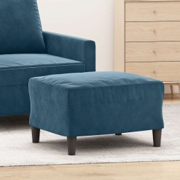 VidaXL Podnóżek, niebieski, 60x50x41 cm, tapicerowany aksamitem