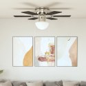 ZDOBIONY WENTYLATOR SUFITOWY Z LAMPĄ 82CM CIEMNOBRĄZOWY