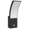 VidaXL Zewnętrzne kinkiety LED z czujnikami, 2 szt., czarne, aluminium