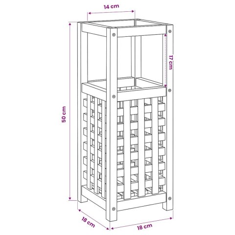 DREWNIANY STOJAK NA PARASOLE PARASOLNIK BOHO