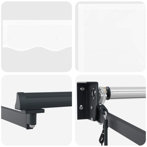 VidaXL Elektryczna Rozkładana Markiza Biały 4 × 3 m
