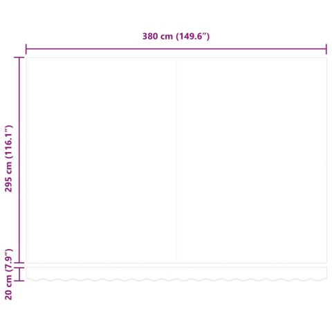VidaXL Ręczna markiza zwijana Biały 4 × 3 m Poliester z powłoką PU