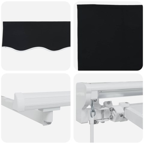 VidaXL Ręczna markiza zwijana Czarny 3,5 x 2,5 m