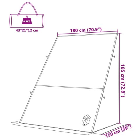 ZADASZENIE OSŁONA TYLNA DO KAMPERA BUSA NAMIOT TARP 190X150CM WODOODPORNY