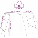 ZADASZENIE TARP PRZEDSIONEK DO PRZYCZEPY KAMPERA NAMIOT 402X240X240CM UV