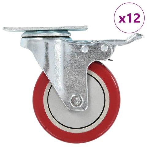 VidaXL 12 kółek skrętnych, 100 mm