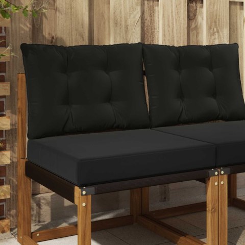 VidaXL Poduszka do sofy na zewnątrz 2 pcs Czarny Poliester
